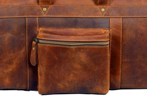 <b>Men</b> Duffle <b>Bag</b> Leather Top Grain Luggage <b>Travel</b> Duffle <b>Bag</b> From Wholesale Manufacturer - Product Image 3