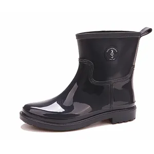 Hotsales Modo di progettare il proprio Taglio Basso delle donne del PVC matura stivali da <span class=keywords><strong>pioggia</strong></span> - Product Image 1