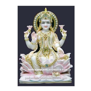 Blanco mármol Laxmi Maa estatua - Product Image 1
