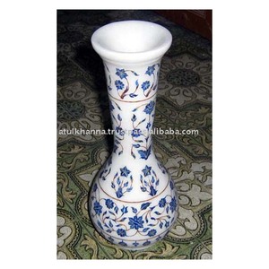 Jarrones de Flores con Incrustaciones de Mármol - Product Image 1
