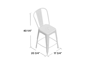 Meilleure vente de mobilier industriel chaise de bar en métal avec dossier haut et repose-pieds chaise de bar pour restaurant - Product Image 4