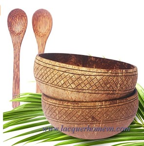 Natural Inside Outside Real <b>Coconut</b> <b>Shell</b> Bowls from Vietnam - Product Image 1