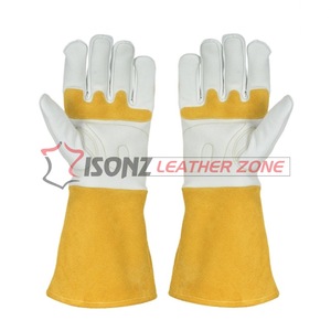 Guantes de Trabajo de Cuero Granulado Estándar ISONZ, Guantes de Seguridad para Soldadura TIG/MIG con Características Anti-Corte, Antideslizantes y Anti-Impacto - Product Image 1