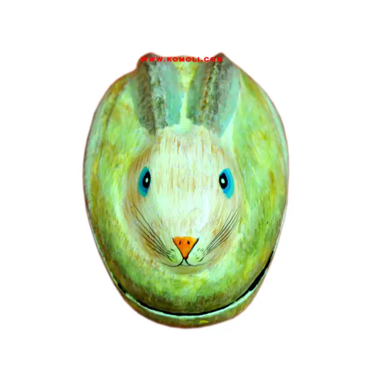 हाथ चित्रित कागज की लुगदी जानवर के आकार का उपहार ईस्टर अंडा बॉक्स उपहार बक्से