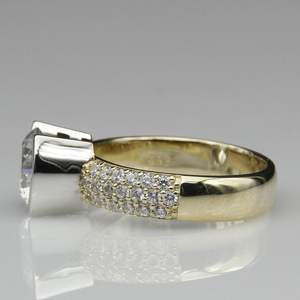 2.50 Carat White Genuine Moissanite <b>Ring</b> for Girls with 14k Yellow <b>Gold</b> , Wedding <b>Ring</b> 14k Real <b>Gold</b> - Product Image 2