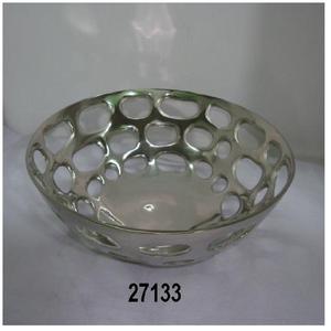 Cesta de almacenamiento de frutas de aluminio de forma redonda de diseño italiano de lujo moderno superior - Product Image 1