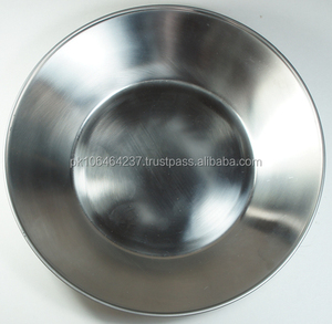 Nouvelle plaque de métal argenté dîner en acier inoxydable rond exigence personnalisée Logo assiettes en étain - Product Image 2