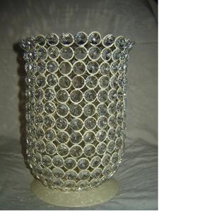 On Sale TVAKM Luxury Handmade Aluminum <b>Hurricane</b> Candleholder and <b>Vase</b> with Crystal Ivory Design for Wedding/Party Decoration - Product Image 5