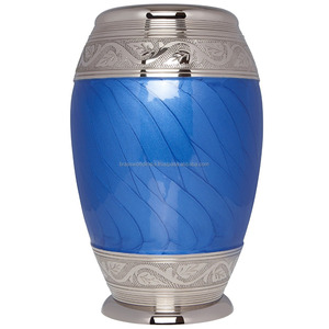 Aria Wheat American Style Metal Urn Suministros funerarios de cremación de latón para adultos Hecho en India por Brassworld - Product Image 6