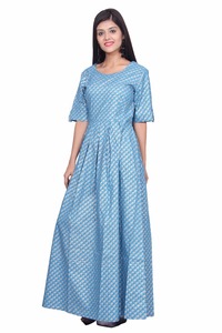 Robe de soirée européenne américaine longueur au sol robe de soirée été taille naturelle avec poches - Product Image 4