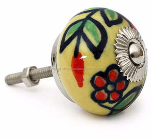 Achetez une poignée de porte en céramique en forme de citrouille, quincaillerie pour meubles, pour armoires, placards, cuisine, chambre à coucher, utilisation pour tiroirs - Product Image 6