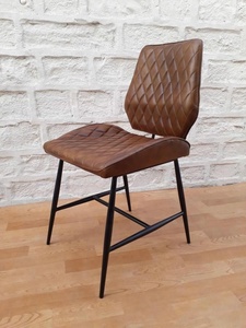 เก้าอี้รับประทานอาหารหนังอุตสาหกรรมเก้าอี้รับประทานอาหารหนังวินเทจ - Product Image 4