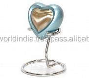 Borne commémorative en forme de cœur à mémoire de forme pour la crémation par Brassworld, fournitures commémoratives indiennes - Product Image 6