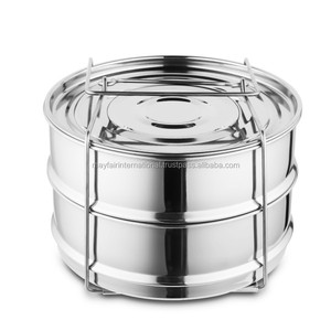 เครื่องครัวสแตนเลสที่ใช้ในครัวเรือนพิเศษลึกเรือกลไฟแทรก2ชั้นชุดกระทะสำหรับเรือกลไฟอาหารอบทำอาหาร - Product Image 4