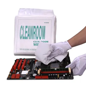 Manufacturer Of Dust Free Paper Fiber Cleanroom Cleaning Wipes 4x4 6x6 9x9