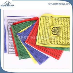 La mejor bandera de oración de Yoga de meditación regional tibetana de algodón colorido del Himalaya con 10 banderas por cuerda para educación - Product Image 2