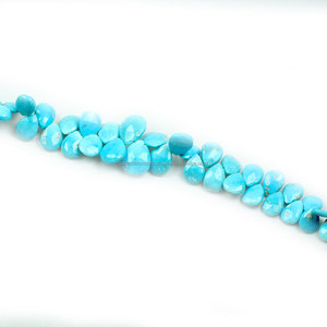 Briolette Shaped Pears High Quality Blue Turquoise Loose Glass <b>Crystal</b> Lampwork Jewelry <b>Beads</b> - Product Image 2