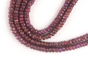 Cuentas de piedras preciosas de rubí rojo Natural genuino de calidad AAA, forma de Rondelle facetada, venta al por mayor de alta calidad, cuentas de piedra impresionantes - Product Image 2