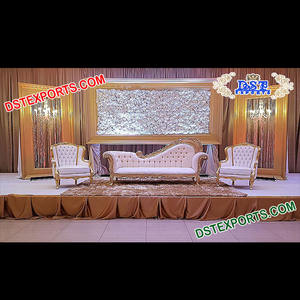 กรอบหลังมันวาวสำหรับงานแต่งงานกรอบหลังเวทีแฟนซีงานแต่งงานเวทีฉากหลังแผงไฟเบอร์ - Product Image 1