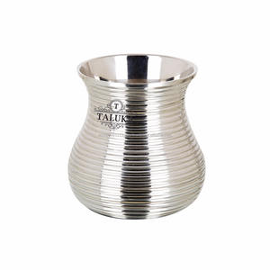 Vaso de agua de latón de 13 OZ niquelado con parte inferior de la mejor calidad para beber - Product Image 1