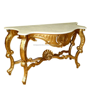 Ev mobilya konsol tam oyma-altın yaprak mobilya oturma odası endonezya - Product Image 2