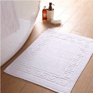 Tapis de bain éponge 100% coton avec motif solide fait à la machine - Product Image 1