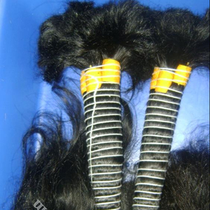 100% extensions de cheveux de temple crus indiens non transformés cheveux crus vierges en vrac lisses et doux uniquement - Product Image 2