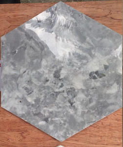 Dalle de marbre moderne hexagonale grise Calcite naturelle polie Cuisine Design graphique Comptoirs de salon d'hôtel Hastone M11B - Product Image 1