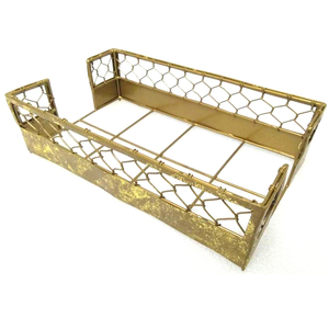 Porte-serviettes en papier pour restaurant, nouveau Design, vente en gros, porte-serviettes en métal, laiton, maille de table, porte-papier - Product Image 2