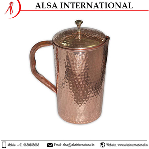 High Quality Pure Copper Water <b>Jug</b> Customized Classic Fancy Designs Wholesale Price Private Label Includes High <b>Glass</b> Metal - Product Image 3
