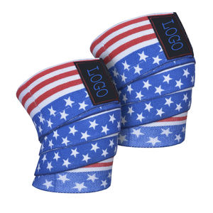 Rodilleras de goma para ejercicio de gimnasio personalizadas al por mayor para levantamiento de pesas y levantamiento de potencia logotipo personalizado producto de seguridad para Fitness - Product Image 4