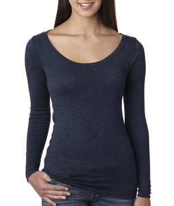 Camiseta estampada de gran tamaño personalizada de otoño 2023 para mujer, Camiseta básica de algodón, manga larga, cuello de alcance informal, talla grande - Product Image 4
