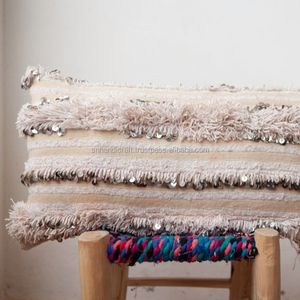 Premium Quality Moroccan Wedding Blanket Pillow, Moroccan Cushion, Vintage Pillow, Decorative Pillow - Product Image 1