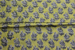 ผ้าฝ้าย100% มือบล็อกพิมพ์ผ้าที่สวยงามทำด้วยมือผ้าฝ้ายชุดทำวัสดุผ้าฝ้ายอินเดีย - Product Image 3