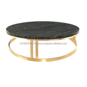 Mesa de centro de bandeja de metal dorado para muebles de sala de estar uso doméstico - Product Image 3