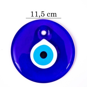 11.5 CM HAND MADE ROUND GLASS EVIL EYE BEAD FROM TURKEY - Product Image 1