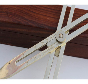 Compás de Geometría Antiguo con Divisor de Navegación Náutico de Latón, Compás Marítimo y Naval en Caja de Madera - Product Image 2