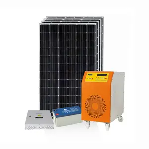 10kw Groot Huis Gebruikt Off-Grid Zonne-Energie Omvormer Oplader 10 Kw Fotovoltaïsche Generator Zonne-Energie Systeem