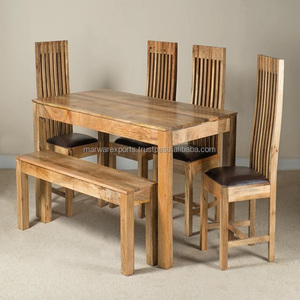 Mesa de comedor al aire libre de madera de mango sólido duradero tamaño personalizado Marwar Exports - Product Image 1