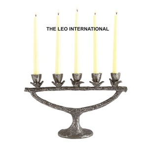 Candelabro de 5 Brazos, Exquisito Portavelas de Aluminio Sólido de Lujo, Decoración para el Hogar, Actividades Religiosas - Product Image 1