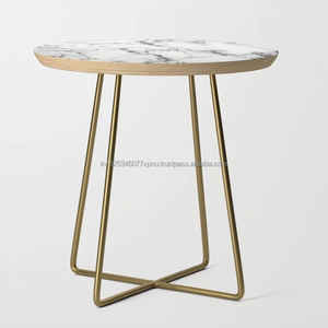 Table d'appoint supérieure imprimée en marbre - Product Image 2