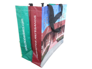 Bolsa de compras tejida PP con patrón de dibujos animados duradero plegable-Construcción tubular reutilizable para uso en supermercados Hecho en Vietnam - Product Image 3