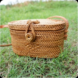 Bali <b>Purses</b> Rattan Ata Grass Hand Woven Design Ethnic Design <b>Small</b> Size - Product Image 3