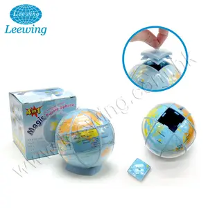 Magico di plastica Di Puzzle Sfera di Terra a Forma di Coin Bank Risparmio di Denaro Box