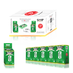 SHARP 7AM Super Platinum Cuchillas de afeitar desechables de doble filo para seguridad de acero inoxidable de calidad suiza para uso de peluquero para hombres - Product Image 6