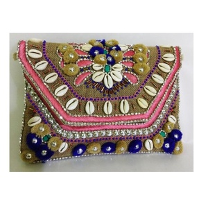 Embrague de yute bolsa de damas de fiesta de noche bolso de embrague - Product Image 1