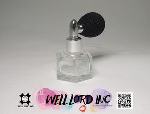 Atomizador de bombilla de perfume de vidrio hexagonal de 8ml con tapa de rosca Manejo de superficie de impresión de pantalla - Product Image 3