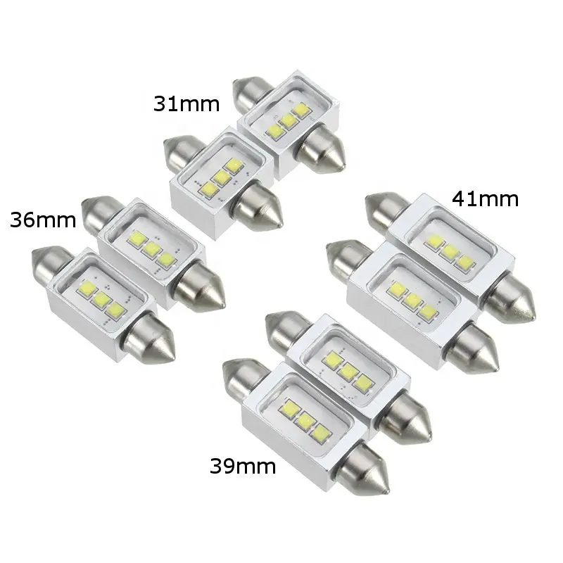 Factory wholesale 31mm 36mm 39mm 41mm LED Car Door License Plate Interior Light bulb Canbus Error Free White Top Reading Lamp