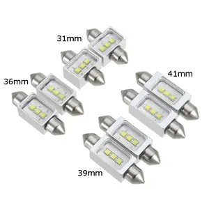 Factory wholesale 31mm 36mm 39mm 41mm LED Car Door License Plate Interior Light bulb Canbus Error Free White Top Reading Lamp