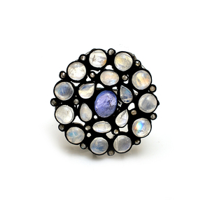 Anillos de compromiso de Plata de Ley 925 al por mayor estilo clásico oxidado negro múltiple hecho a mano para ella para fiestas - Product Image 3